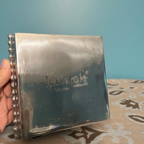 Keane Collection Silver Napkin Box with Beaded Edges - Picture 3 of 3